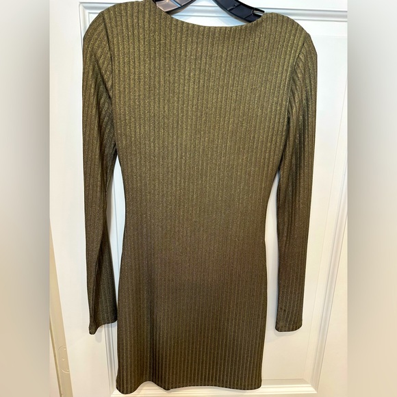 Privacy Please Gyle mini dress metallic olive - Picture 4 of 8